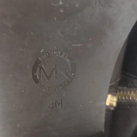 Michael Kors Stretch Leather Tall Boots In Brown Womens Size 8 - Picture 10 of 14